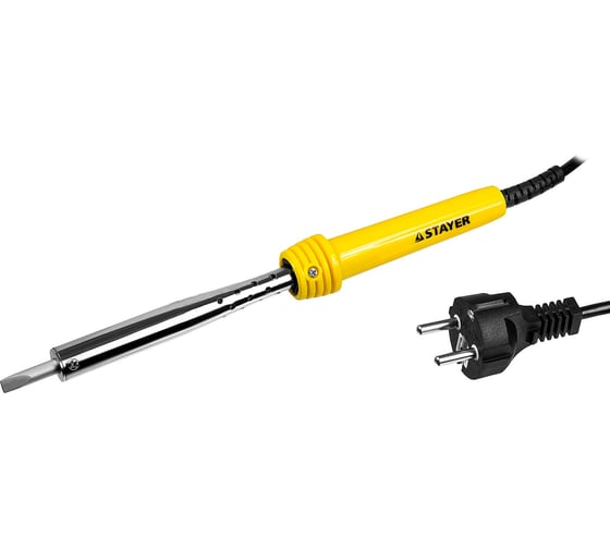 Паяльник Stayer MASTER с пластмассовой рукояткой и долговечным жалом клин 55305-80, 80 Вт детальное изображение - 1