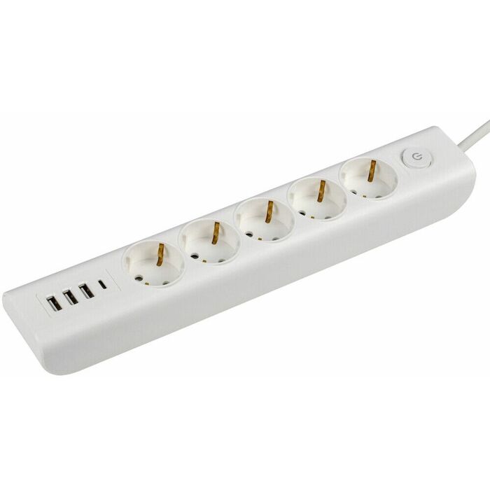 Сетевой удлинитель IEK WYP12-16-05-02-ZKU-K01, 1.8 м, Белый №1