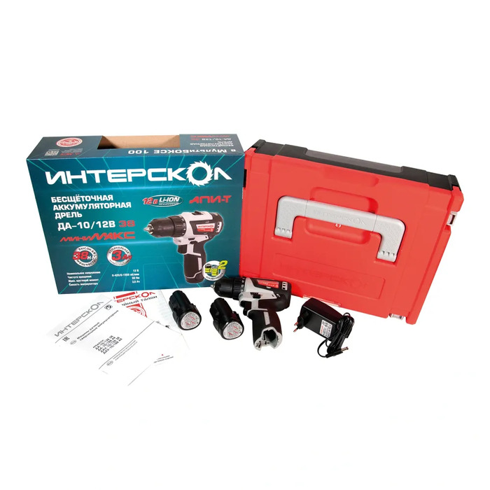 Аккумуляторная дрель-шуруповерт Интерскол ДА-10/12В 38 МиниМАКС 757.3.2.46, 38 Нм, 12 В №6