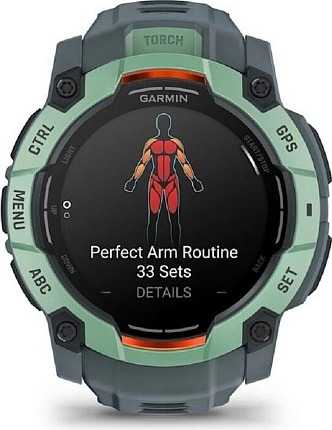 Смарт-часы Garmin Instinct 3 Amoled Neo Tropic, 50 мм, Зеленый детальное изображение - 3