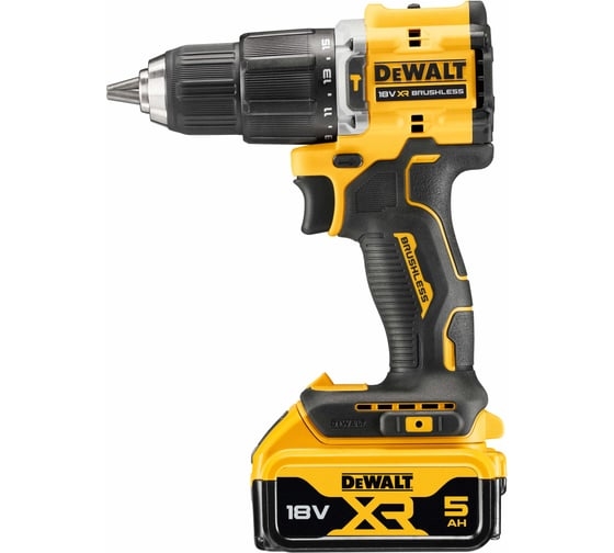 Аккумуляторная ударная дрель-шуруповерт DeWALT DCD100YP2T-QW, 18 В, 68 Нм, 5 А·ч детальное изображение - 3