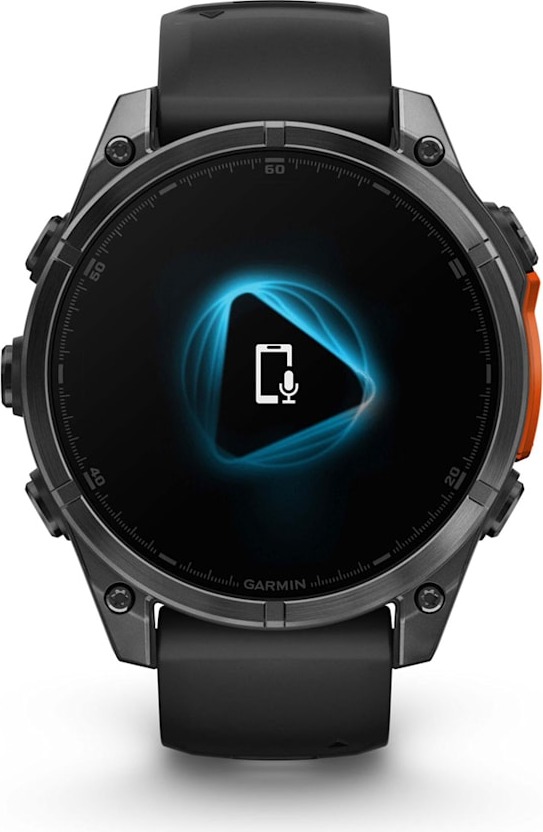 Смарт-часы Garmin Fenix 8 AMOLED, 47 мм, серый, черный силиконовый ремешок детальное изображение - 6