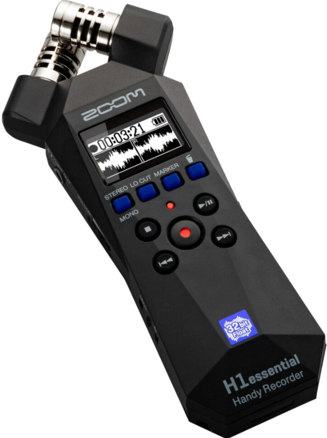 Рекордер Zoom H1essential, 32 бит, Черный детальное изображение - 2