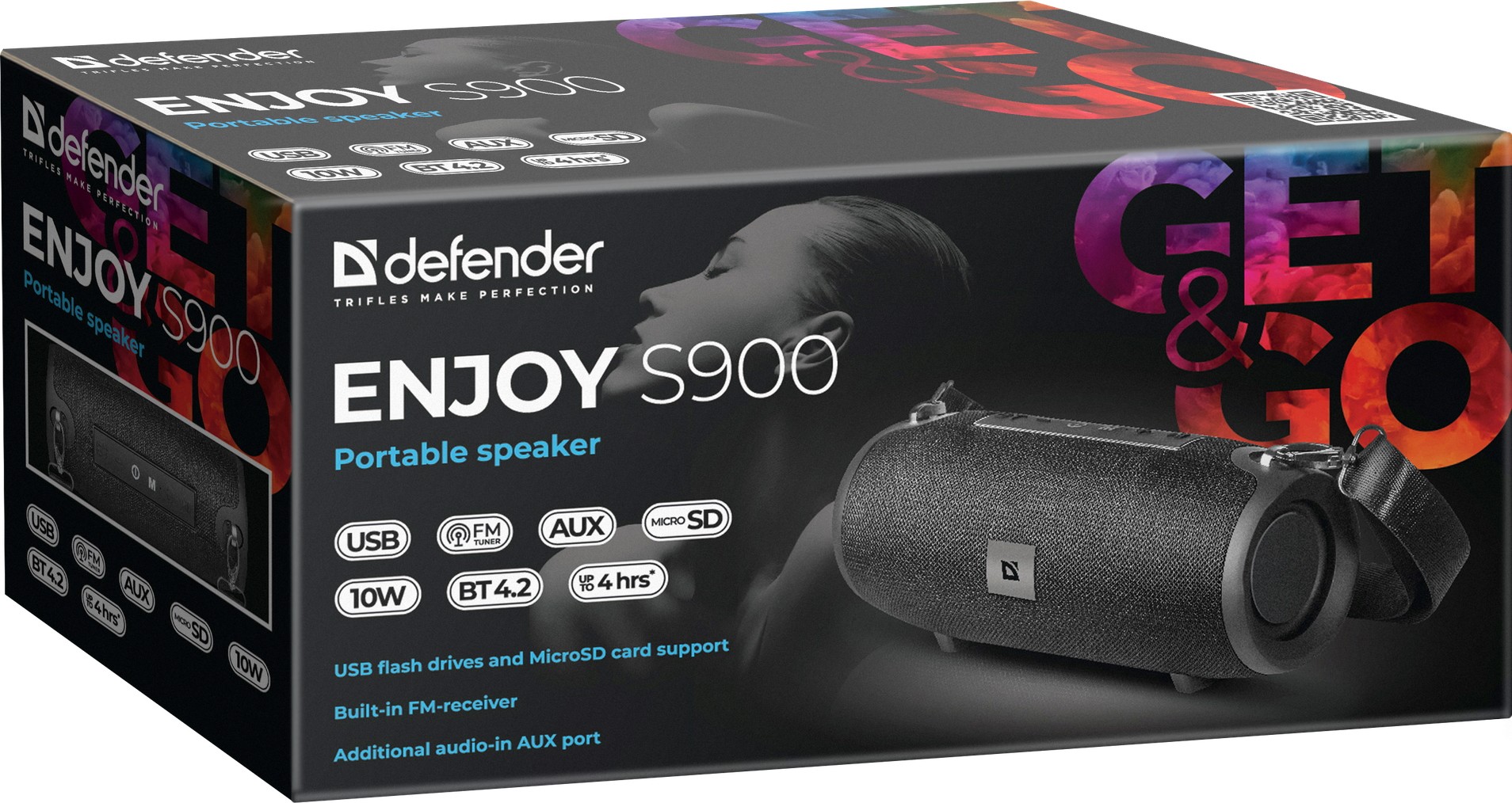 Портативная колонка Defender Enjoy S900, Черный детальное изображение - 6