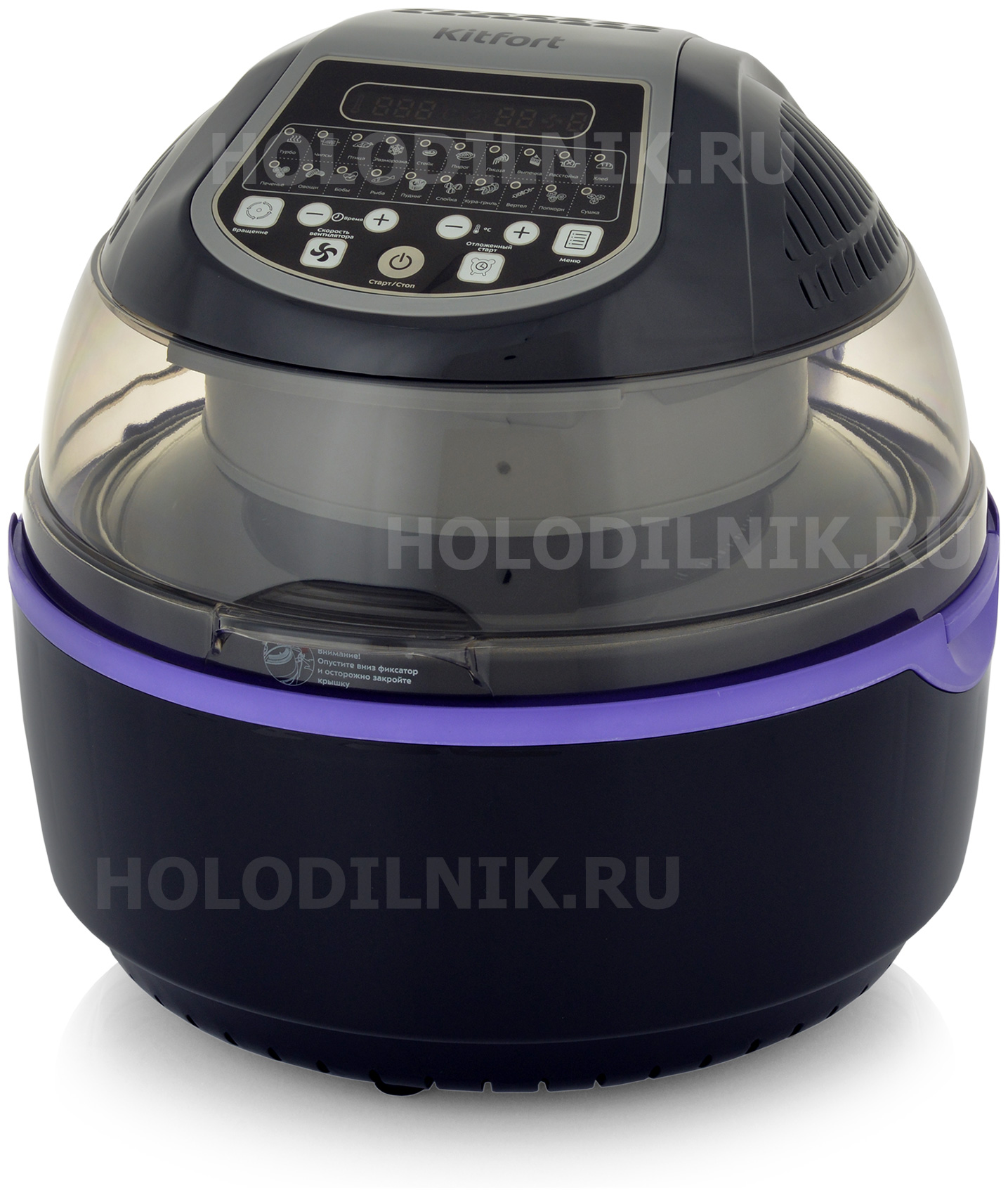 Аэрогриль Kitfort KT-2219-1, 8 л, 1400 Вт, Черный детальное изображение - 1