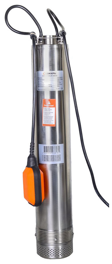 Скважинный насос Вихрь СН-50НП (68/3/12), 55 л/мин, 25 мм, напор 50 м, d=25 мм, 600 Вт, Серый детальное изображение - 1