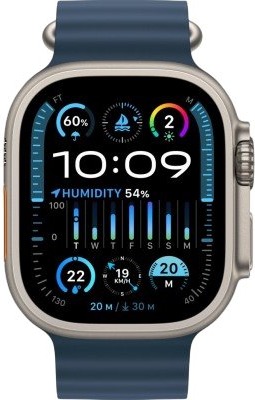 Умные часы Apple Watch Ultra 2 2024, 49 мм, Natural Titanium Case with Blue Ocean Band детальное изображение - 2
