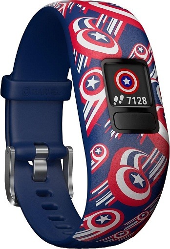 Фитнес-браслет детский Garmin Vivofit Jr 2, Marvel Avengers Band, 11 мм, Синий детальное изображение - 3