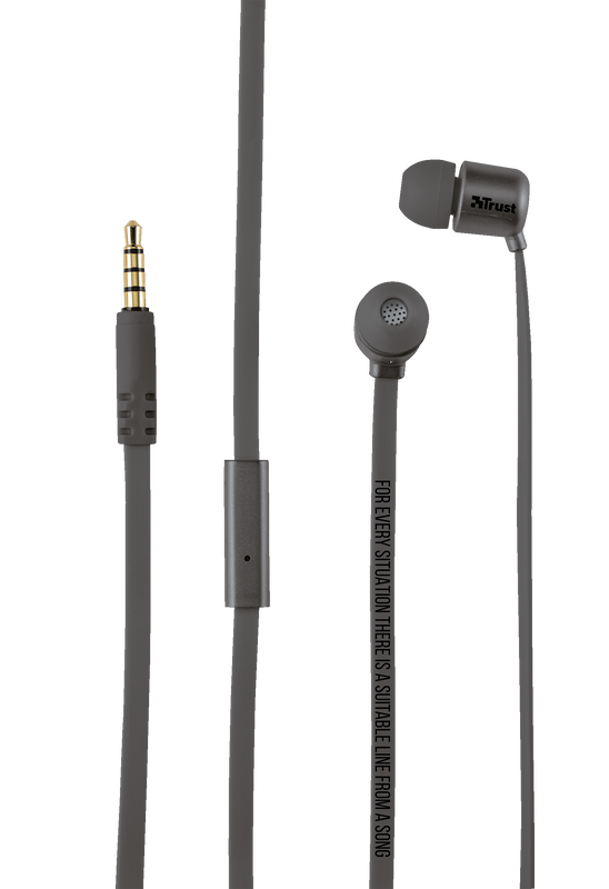 Проводные наушники Trust Urban Duga In-Ear Headphone, Серый детальное изображение - 3
