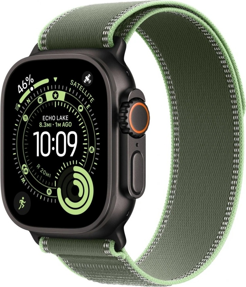 Умные часы Apple Watch Ultra 3 49 мм, Black Titanium Case with Green/Neon Trail Loop, Зеленый/Неоновый детальное изображение - 1