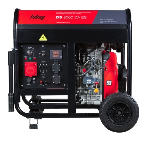 Генератор дизельный с воздушным охлаждением FUBAG DS 8000 DA ES 646236, открытый, 7.5 кВт, Красный детальное изображение - 2