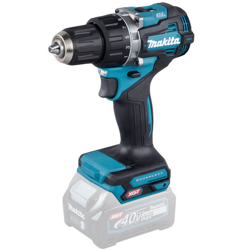 Аккумуляторная дрель-шуруповерт Makita DF002GZ, 40 В, 64 Нм, б/а  детальное изображение - 1
