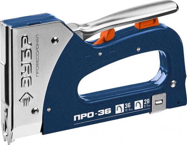 Скобозабиватель ручной ЗУБР ЭКСПЕРТ T-36 степлер для 2-в-1: тип 36 (10-14 мм) и тип 28 (9-1 31580 детальное изображение - 1