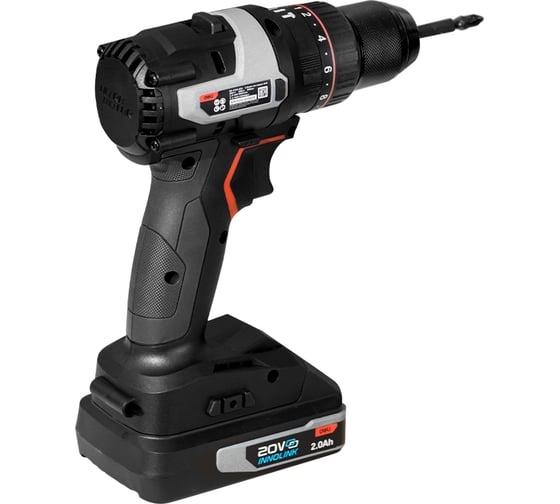 Аккумуляторная ударная дрель-шуруповерт DELI DE-CZ20-2D2, 20 В, 50 Нм, 2 А·ч, 164330 детальное изображение - 6