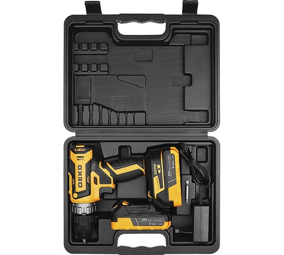 Аккумуляторная дрель-шуруповерт DEKO DKCD20-Li, 20 В, 42 Нм, 2.5 А·ч, 085-1123 детальное изображение - 3