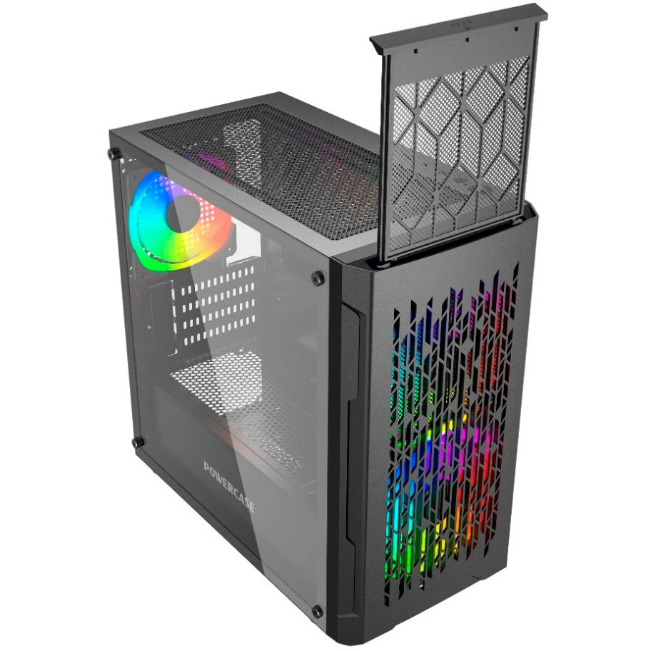 Корпус Powercase Mistral Micro D3B ARGB, Черный детальное изображение - 2