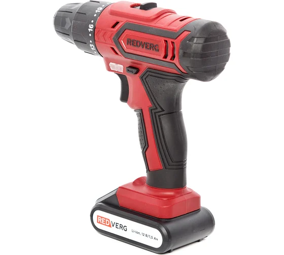 Аккумуляторная дрель-шуруповерт REDVERG RD-SD12L/2Y 6632398, 18 В, 20 Нм, 1,5 А·ч детальное изображение - 2