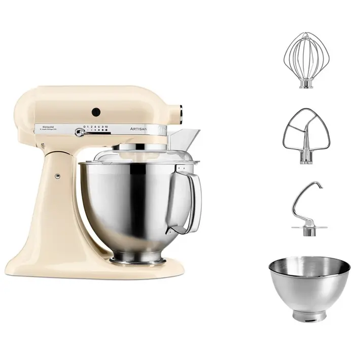 Планетарный миксер KitchenAid 5KSM185PSEAC, Кремовый №2