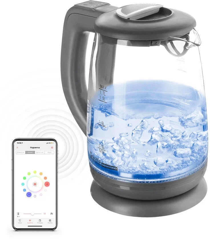 Электрочайник Redmond SkyKettle G214S, Серый детальное изображение - 6