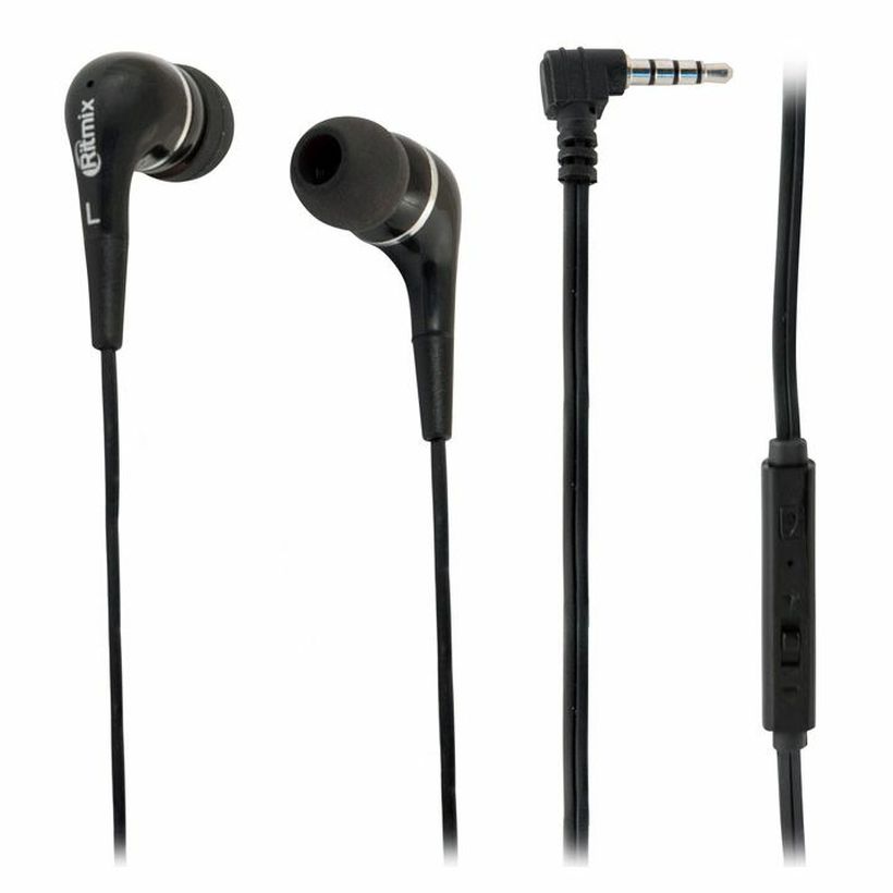 Проводные наушники Ritmix RH-111M, Черный детальное изображение - 2