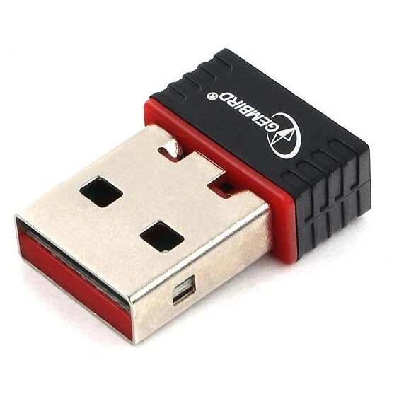Wi-Fi адаптер Gembird WNP-UA-007, Wi-Fi 4, Черный детальное изображение - 1