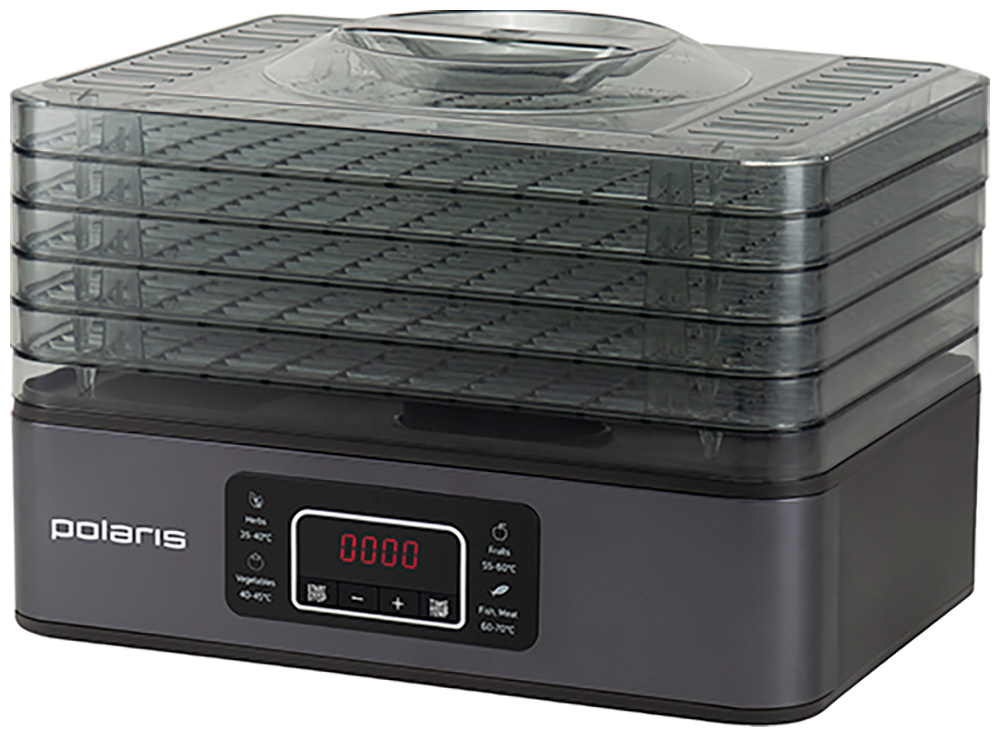 Сушилка для овощей и фруктов Polaris PFD 2108PV, 250 Вт, Черный детальное изображение - 2