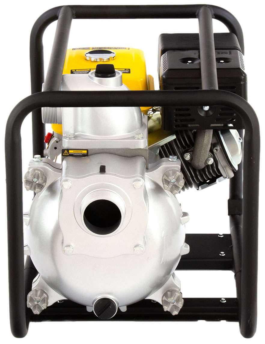 Мотопомпа бензиновая Denzel 99204 PX-80D для грязной воды, 1500 л/мин, 80 мм, напор 30 м, d=80 мм, 11030 Вт, Желтый детальное изображение - 2
