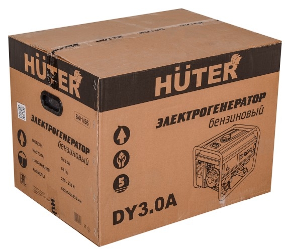 Генератор бензиновый HUTER DY3.0A 64/1/56, 2.5 кВт, Черный детальное изображение - 8