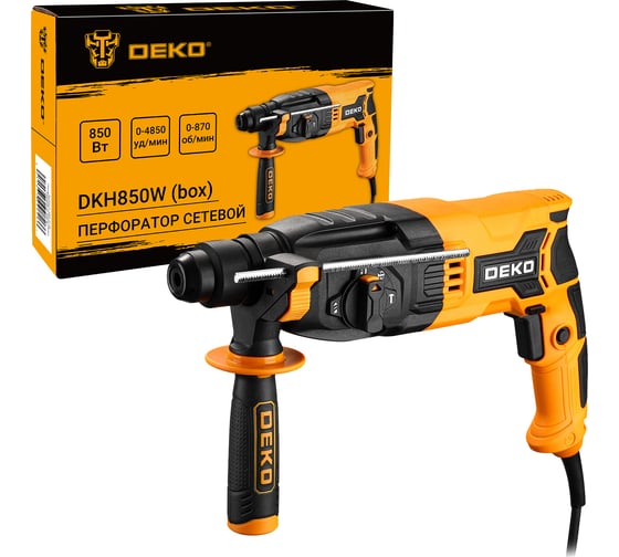 Перфоратор DEKO DKH850W, 850 Вт, 3 Дж, 4850 уд/мин детальное изображение - 1