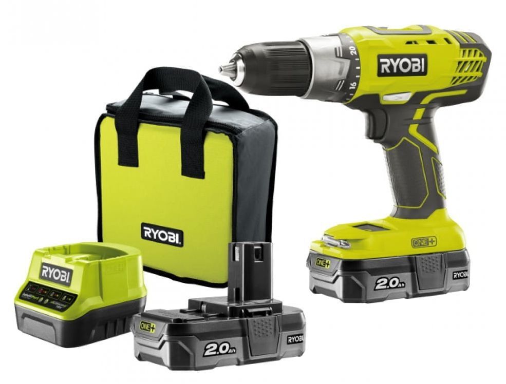 Аккумуляторная дрель-шуруповерт Ryobi ONE+ R18PD2-220S 5133004459, 18 В, 40 Нм, 2 А·ч  детальное изображение - 3