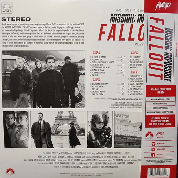 Виниловая пластинка OST – Lorne Balfe – Mission: Impossible – Fallout – Eco 2LP детальное изображение - 2