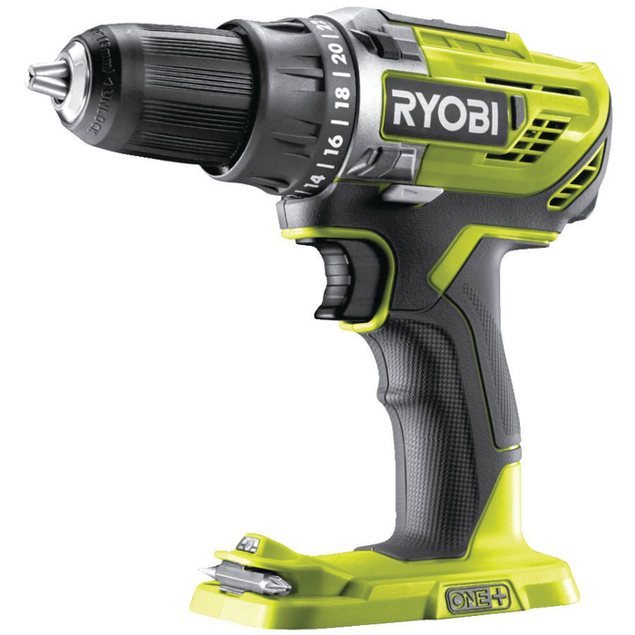 Аккумуляторная дрель-шуруповерт Ryobi R18DD3-220 + набор оснастки 5133005613, 18 В, 50 Нм, 2 А·ч  №2