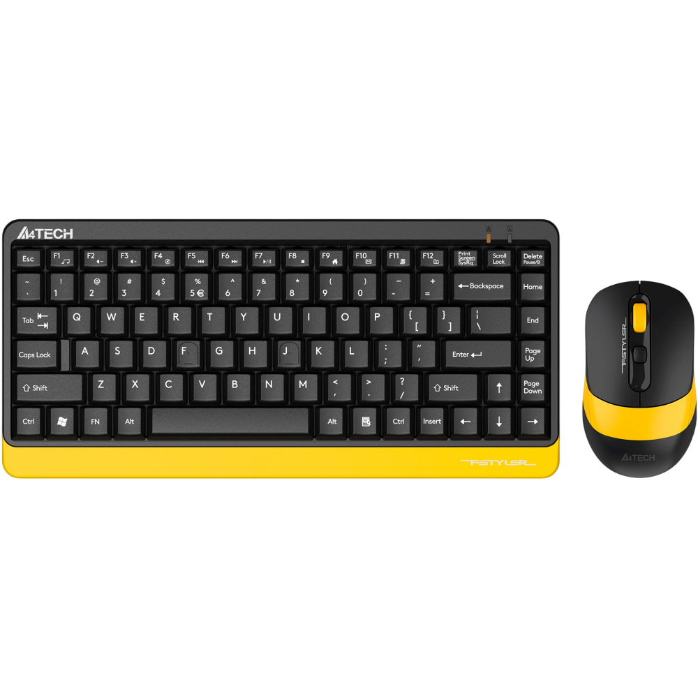 Клавиатура + мышь A4Tech Fstyler FG1110, Желтый детальное изображение - 3