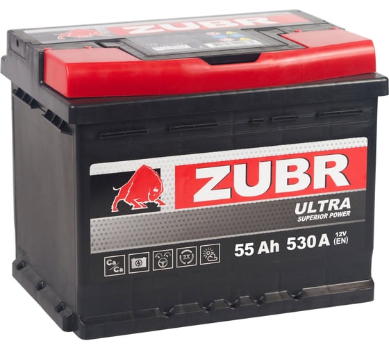 Аккумулятор ZUBR Ultra 55, Прямая Полярность, ZU551, 55 А*ч детальное изображение - 1