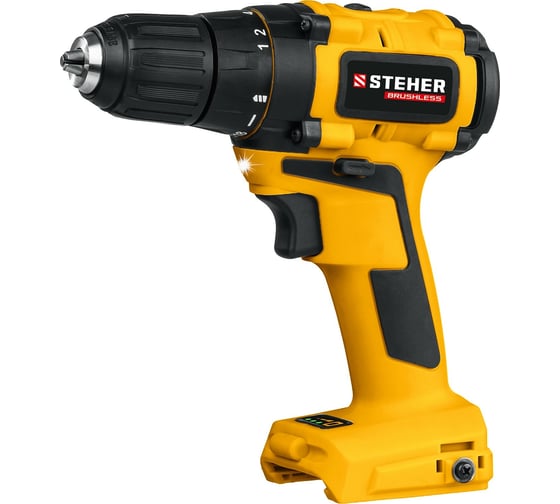 Бесщеточная дрель-шуруповерт STEHER 20В, без АКБ CDB-200, 20 В, 45 Нм детальное изображение - 2