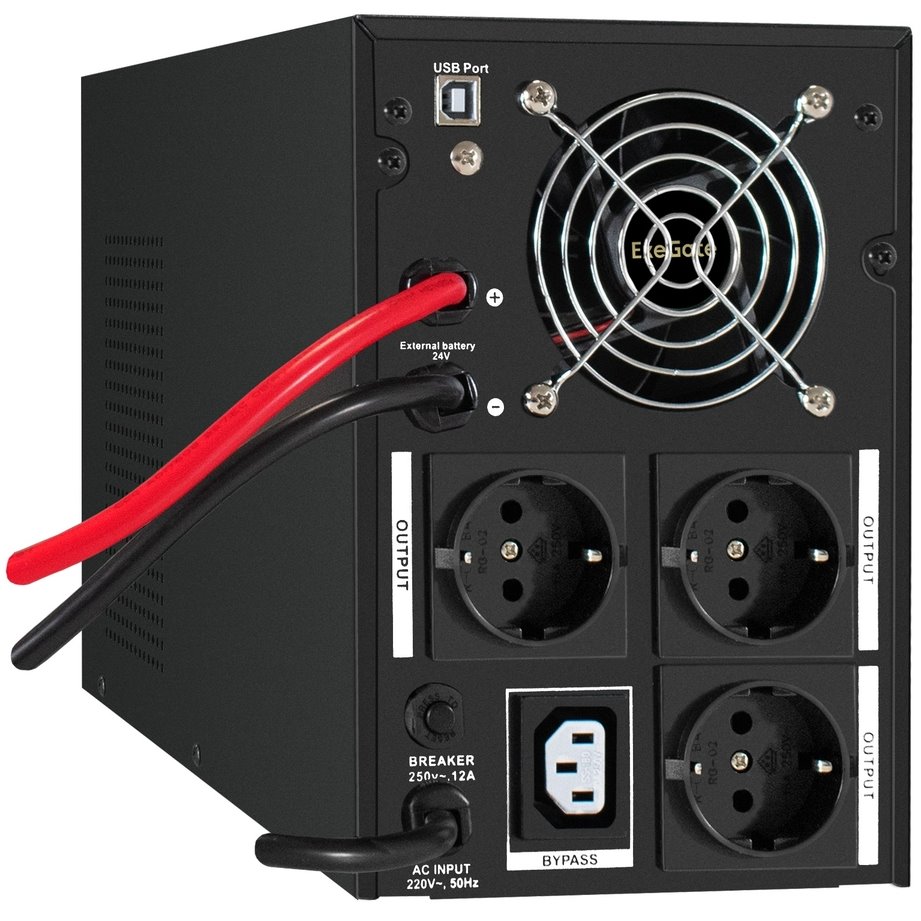 ИБП ExeGate SineTower SZ-2000.LCD.AVR.3SH.1C13.USB + 2x HRL 12-75 (75Ач) детальное изображение - 3