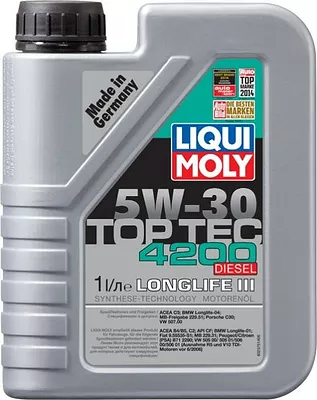 Моторное масло Liqui Moly Top Tec 5W-30 4200 Diesel, 2375, 1 л  детальное изображение - 1