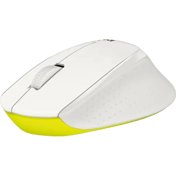 Мышь Logitech M330 Silent Plus  (910-004926), Белый, Жёлтый детальное изображение - 2