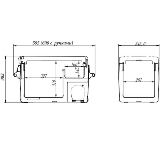 Автомобильный компрессорный холодильник Alpicool NCF35, 990066, 12/24/220 В, Серый детальное изображение - 2