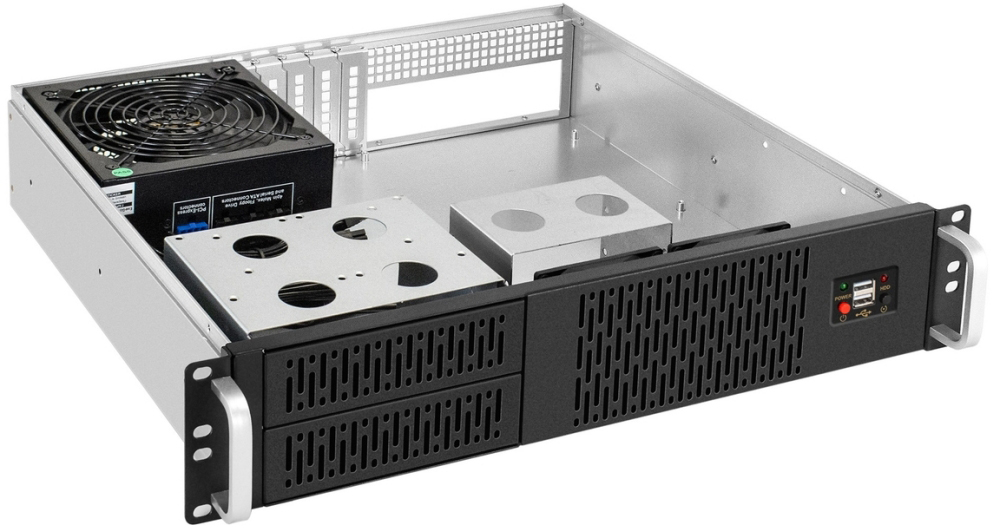 Серверный корпус ExeGate Pro 2U400-02/1100RADS, 1100 Вт, Черный детальное изображение - 2