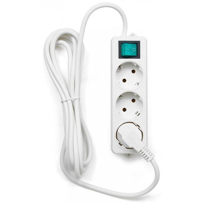 Сетевой удлинитель Гарнизон ELB-G3-W-3, 3 м, Белый №1