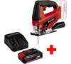 Аккумуляторный лобзик Einhell pxc tc-js 18 li, 70 мм, quick, маятник + 1 акк. pxc 2.5 Ач 18 В + ЗУ 3 А 4321209SET, 18 В, 20 мм, 150 Вт вариант - 1