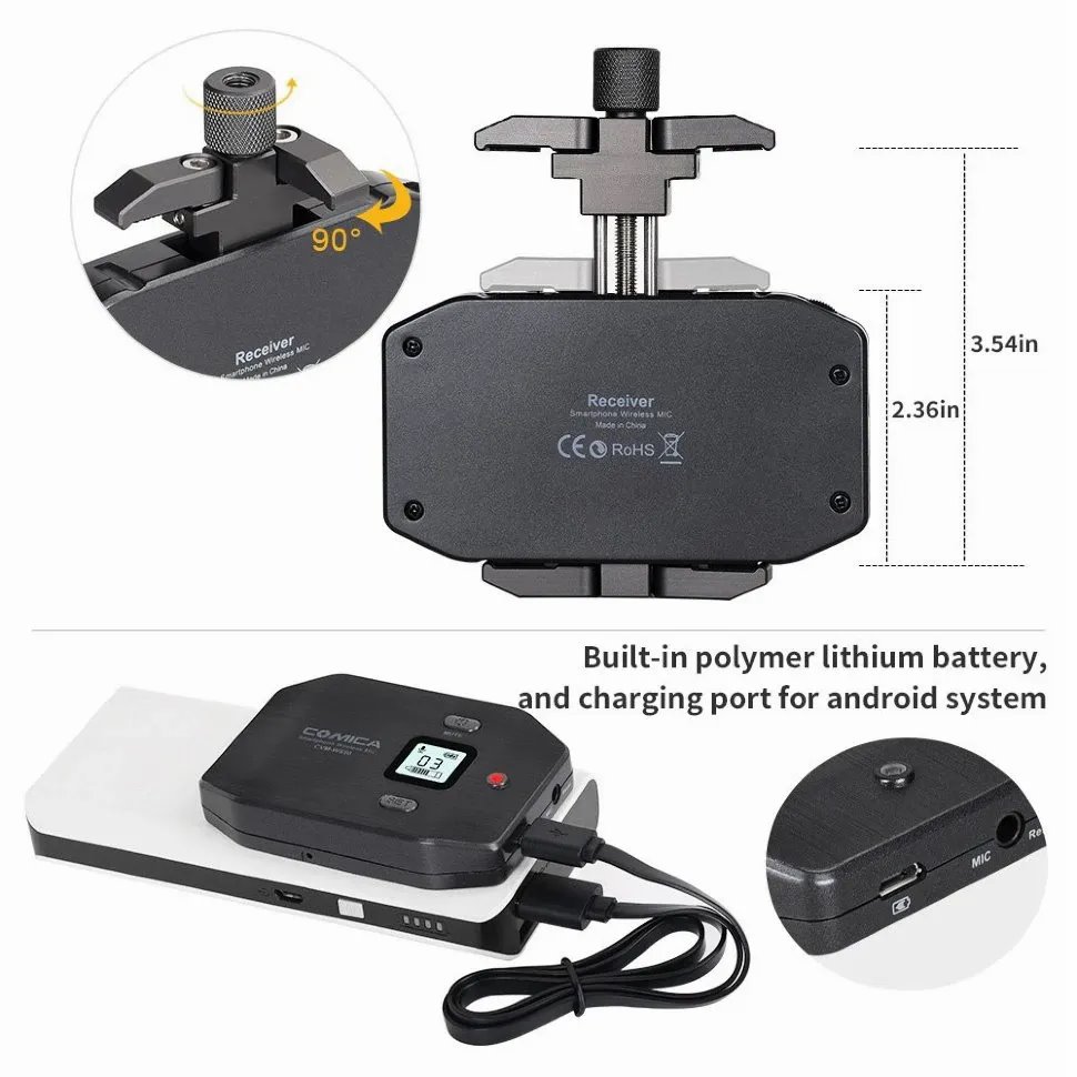 Радиосистема CoMica UHF CVM-WS50 A для смартфона с пультом детальное изображение - 7
