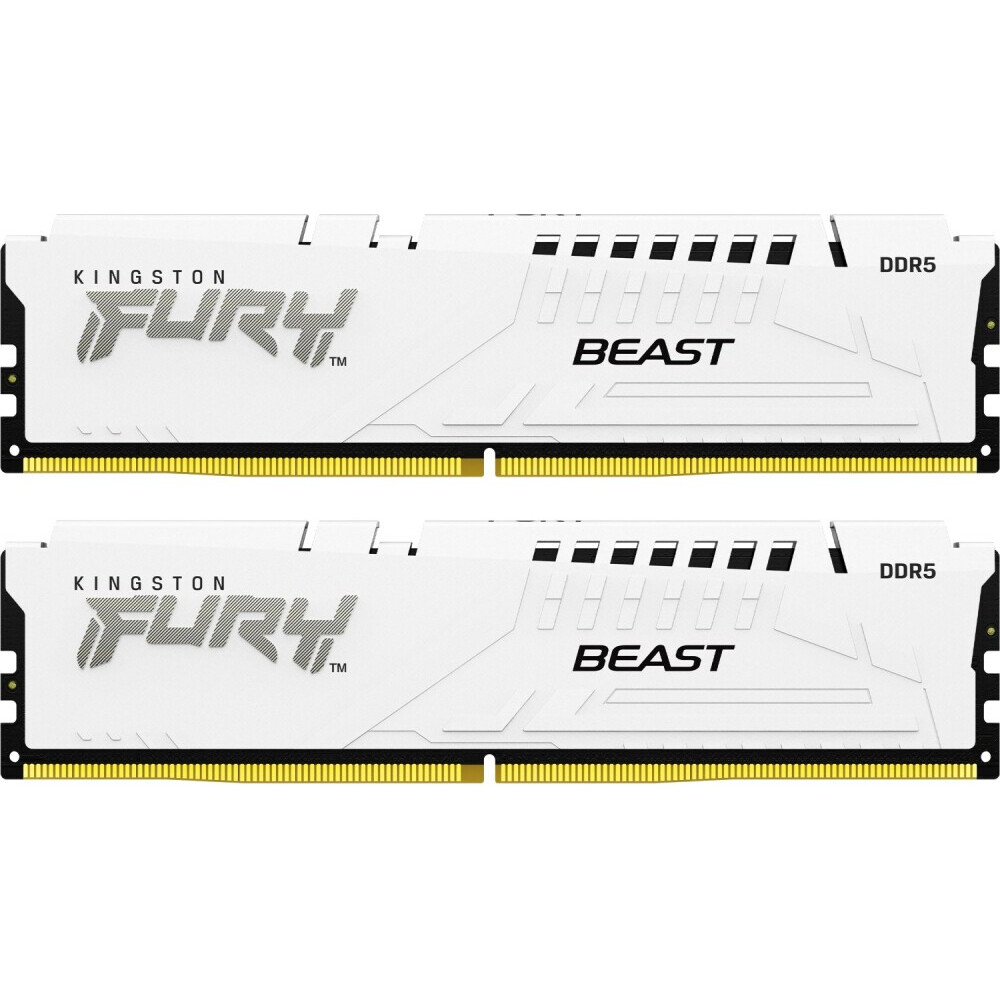 Оперативная память Kingston Fury Beast White DDR5 6000MHz, KF560C36BWEK2-64, 2x32 Гб KIT, 64 Гб детальное изображение - 1