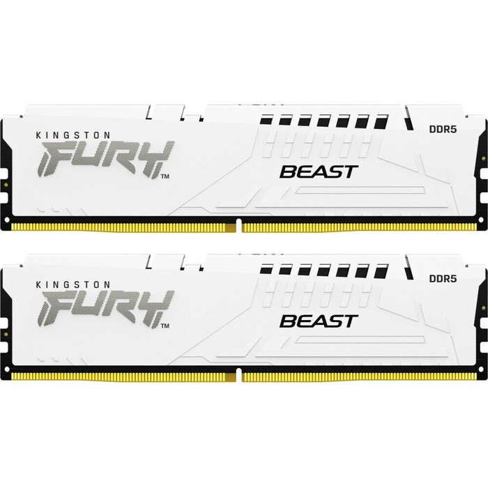 Оперативная память Kingston Fury Beast White DDR5 6000MHz, KF560C36BWEK2-64, 2x32 Гб KIT, 64 Гб №1