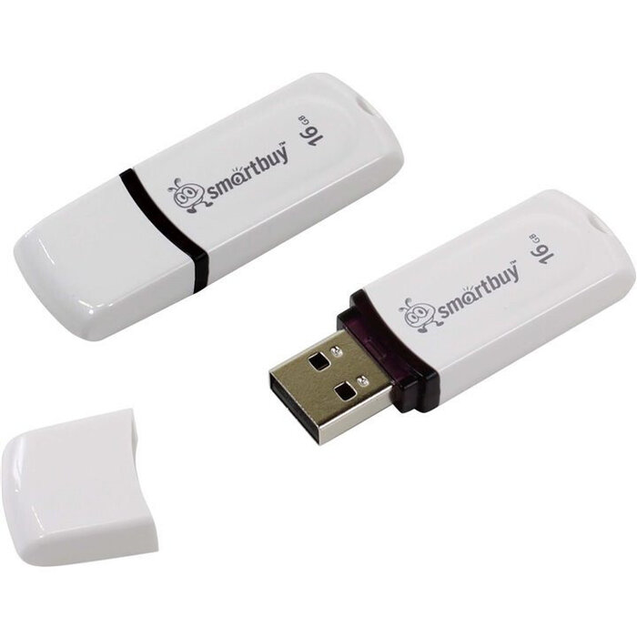 USB Flash накопитель SmartBuy Paean (SB16 ГБPN-W) 16 ГБ, белый №1