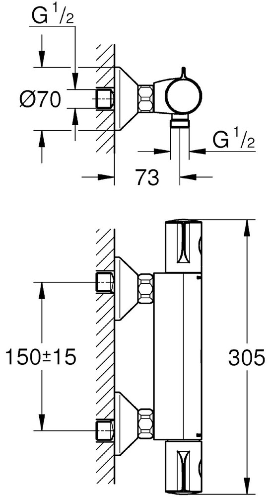 Смеситель Grohe Grohtherm 800 34558000 №2