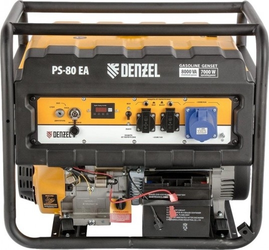 Генератор бензиновый Denzel PS 80 EA 946924, 7 кВт, Желтый детальное изображение - 7