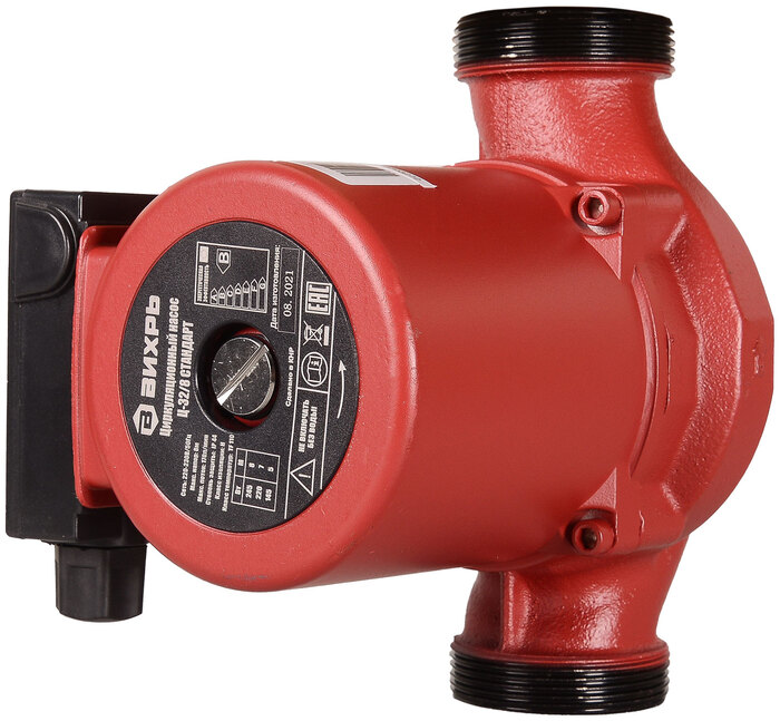 Насос Вихрь Ц-32/8, 170 л/мин, 50 мм, напор 8 м, d=32 мм, 245 Вт, Красный №1