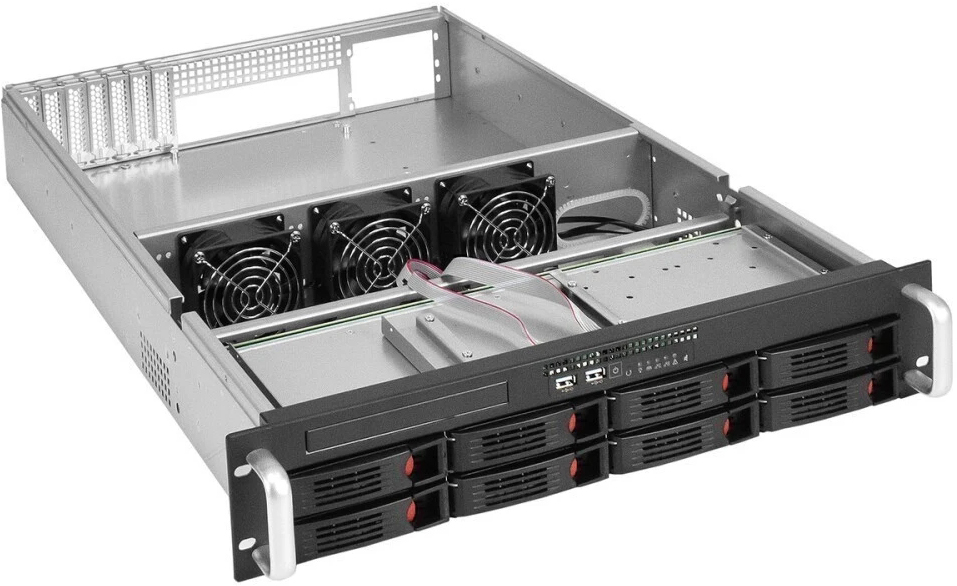 Серверный корпус ExeGate Pro 2U660-HS08, без БП, Черный детальное изображение - 2